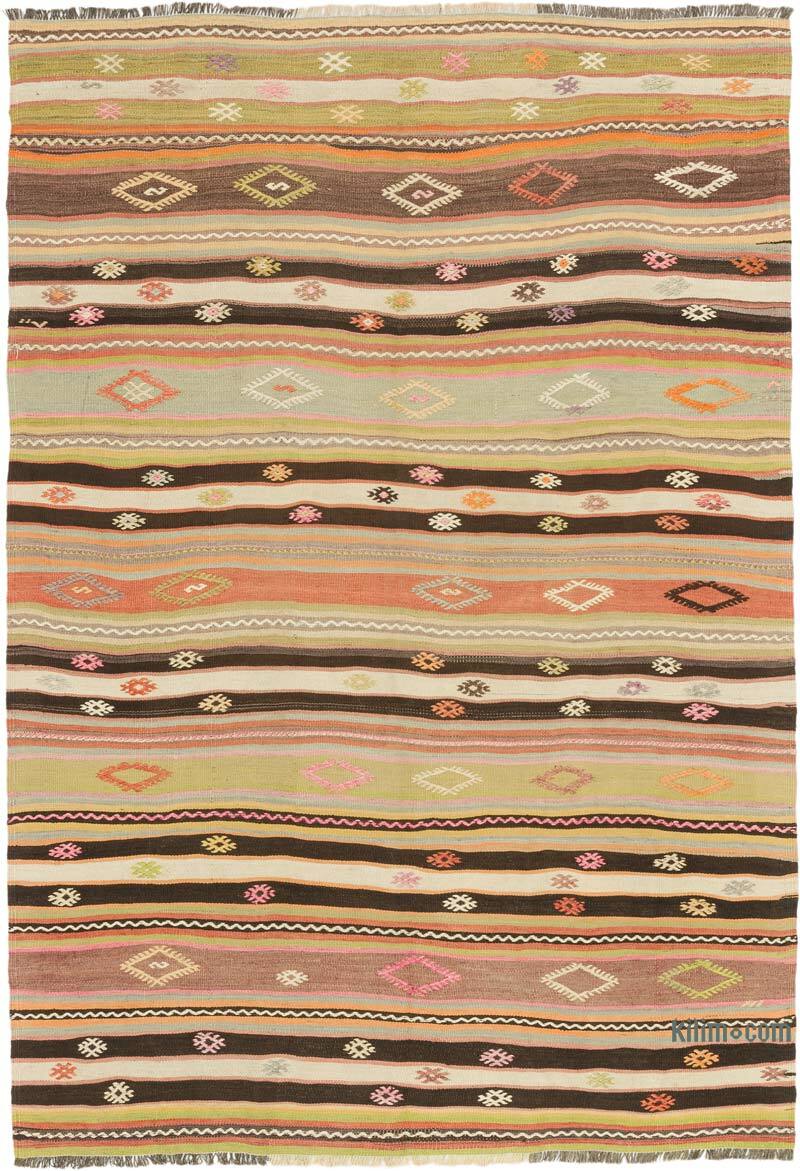 Vintage Manisa Kilim Rug - 5' 3" x 7' 6" (63" x 90") - K0061976