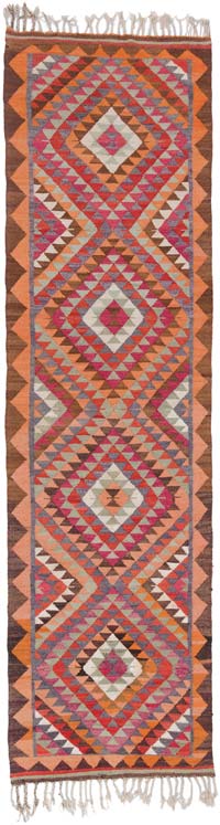 Vintage Anadolu Kilim Yolluk - 100 cm x 360 cm