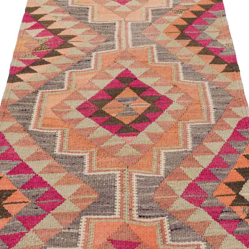 Vintage Tribal Kilim Runner - 3' 1" x 11' 10" (37" x 142") - K0061997