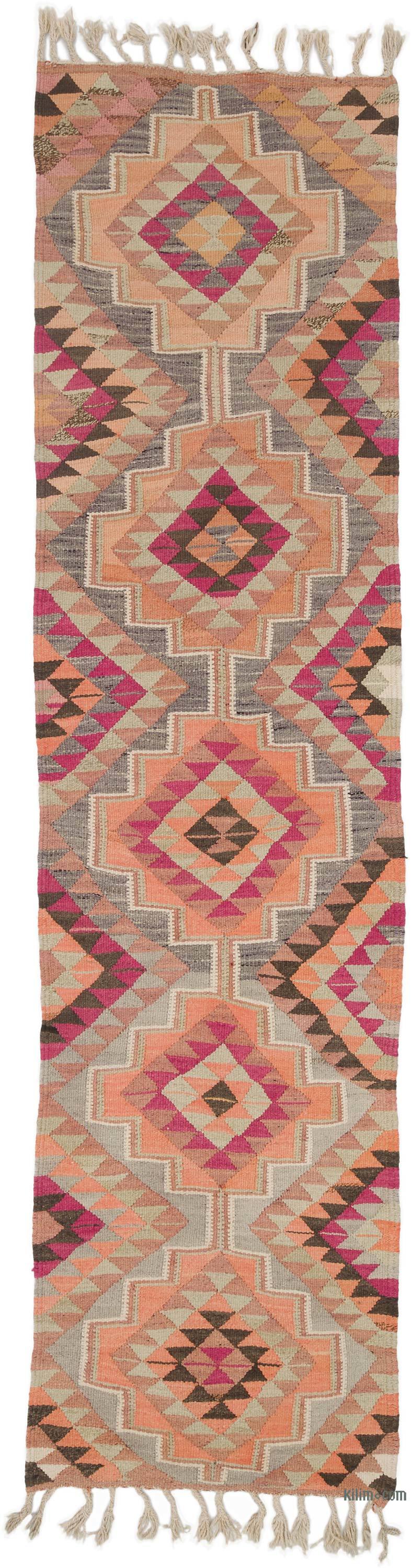 Vintage Tribal Kilim Runner - 3' 1" x 11' 10" (37" x 142") - K0061997