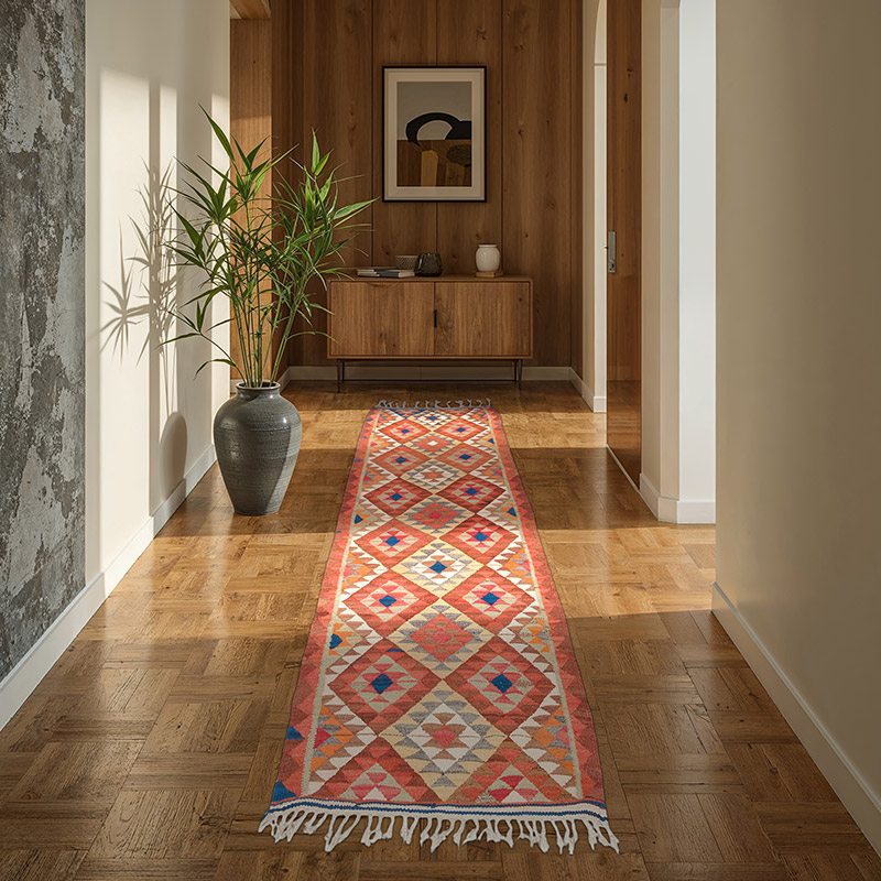 Alfombra Kilim Tribal Vintage - 100 cm x 300 cm - K0062003