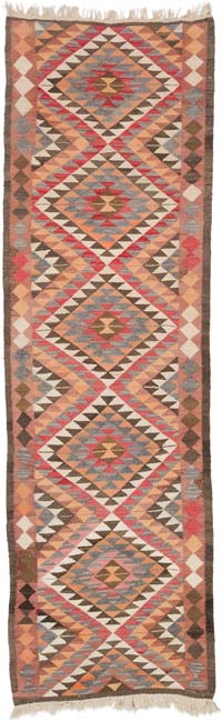 Vintage Anadolu Kilim Yolluk - 98 cm x 320 cm