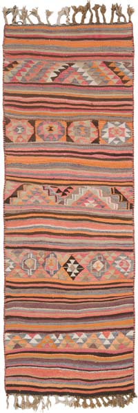 Vintage Anadolu Kilim Yolluk - 112 cm x 325 cm
