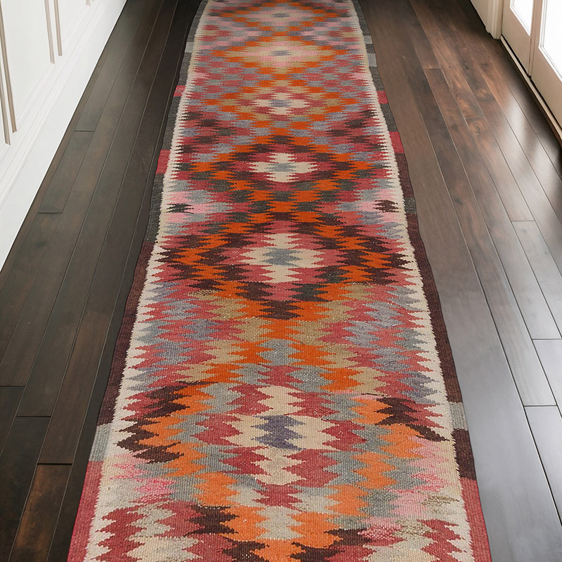 Vintage Anadolu Kilim Yolluk - 110 cm x 303 cm - K0062011