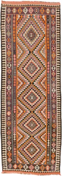 Alfombra Kilim Tribal Vintage - 100 cm x 285 cm