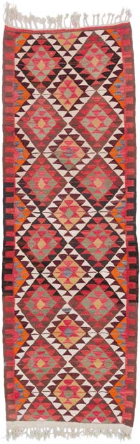 Vintage Anadolu Kilim Yolluk - 105 cm x 315 cm