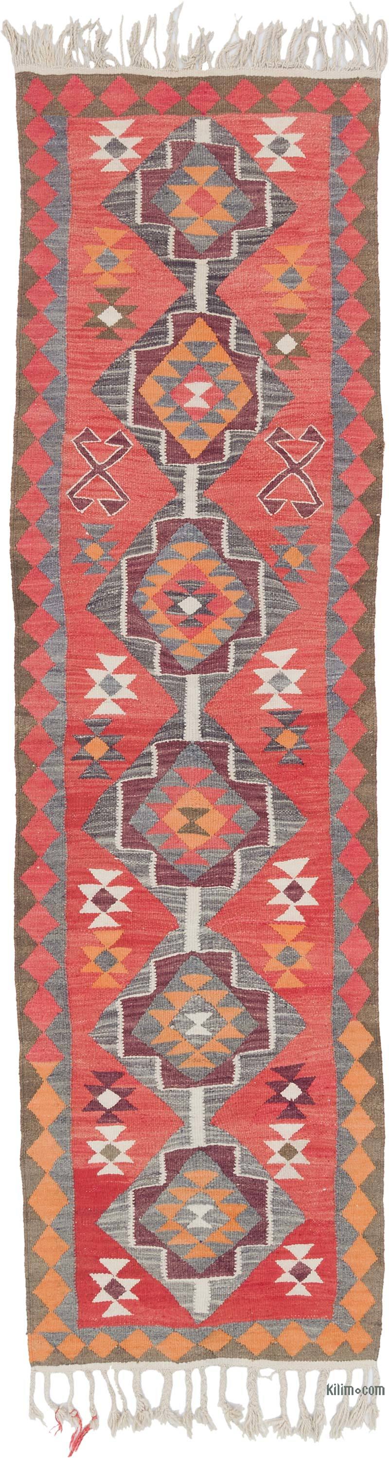 Alfombra Kilim Tribal Vintage - 88 cm x 310 cm - K0062024