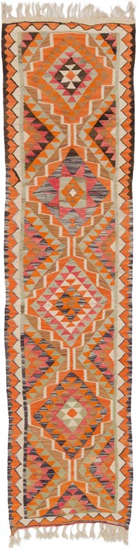 Alfombra Kilim Tribal Vintage - 92 cm x 350 cm