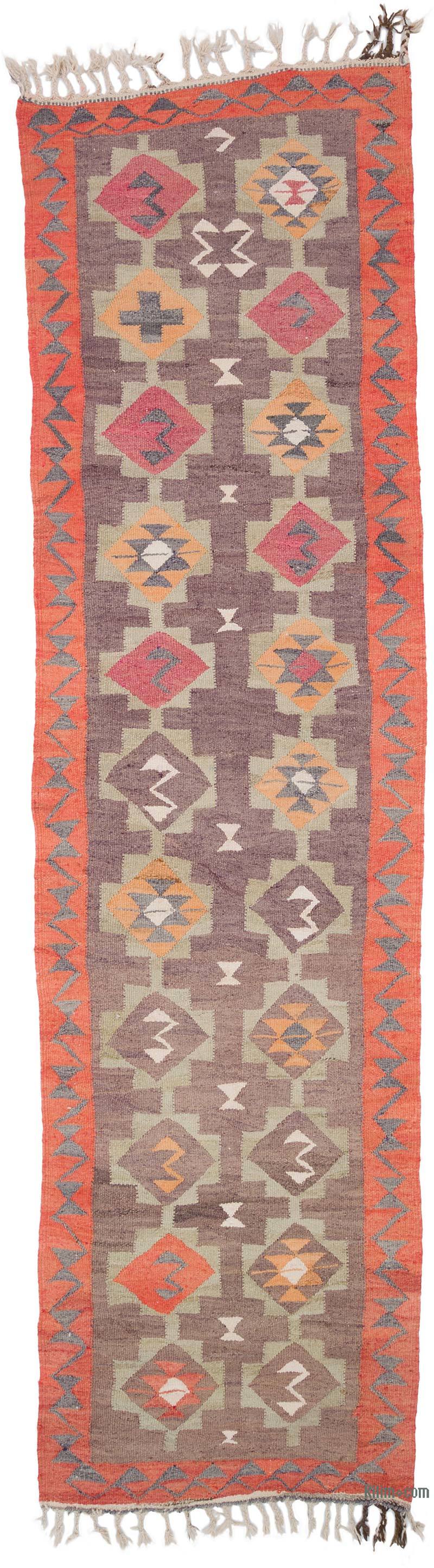 Vintage Tribal Kilim Runner - 3' 2" x 11' 7" (38" x 139") - K0062028