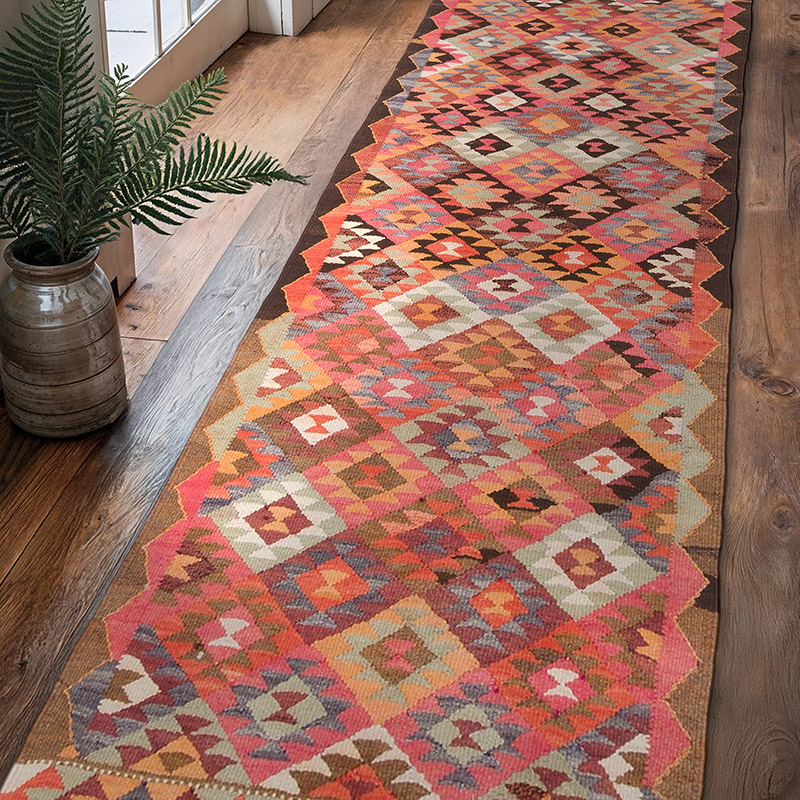 Vintage Anadolu Kilim Yolluk - 93 cm x 301 cm - K0062045