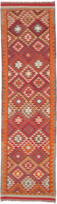 Alfombra Kilim Tribal Vintage - 100 cm x 350 cm