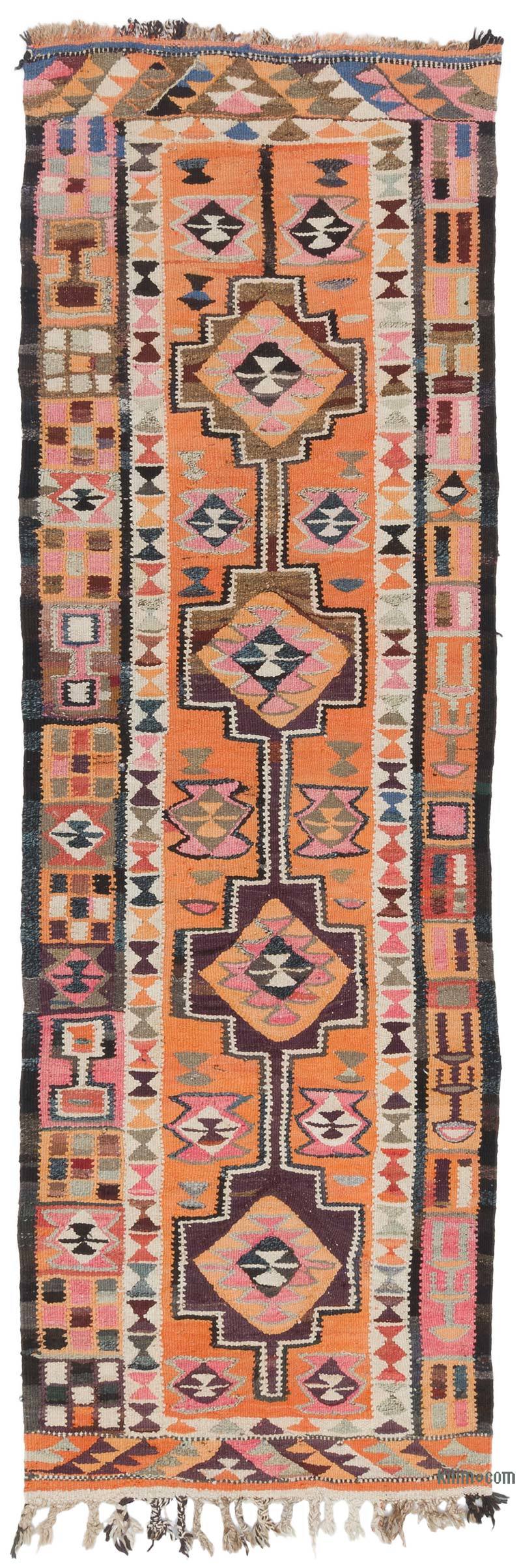 Vintage Tribal Kilim Runner - 3' 2" x 9' 7" (38" x 115") - K0062055