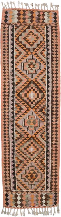 Alfombra Kilim Tribal Vintage - 91 cm x 310 cm