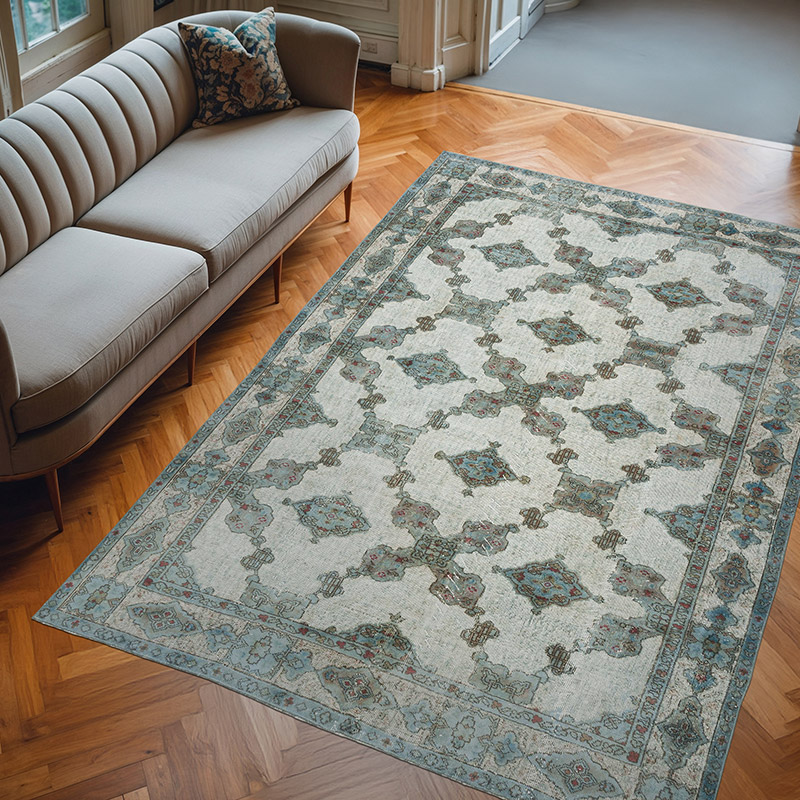 El Oyması Boyalı Halı - 203 cm x 297 cm - K0062377