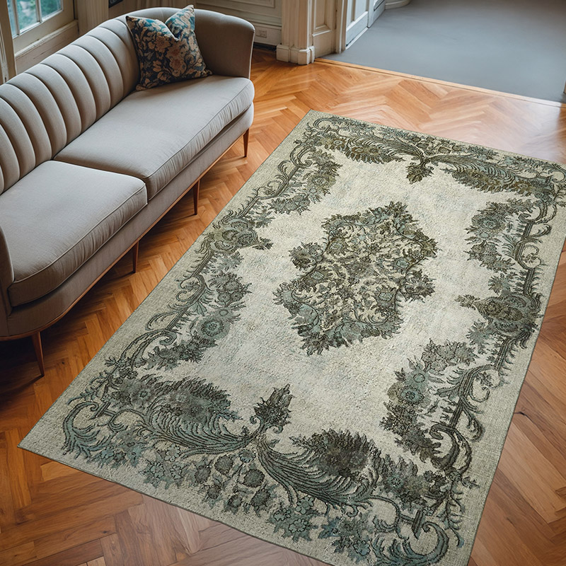 Hand Carved Over-Dyed Rug - 6' 8" x 10' 4" (80" x 124") - K0062381