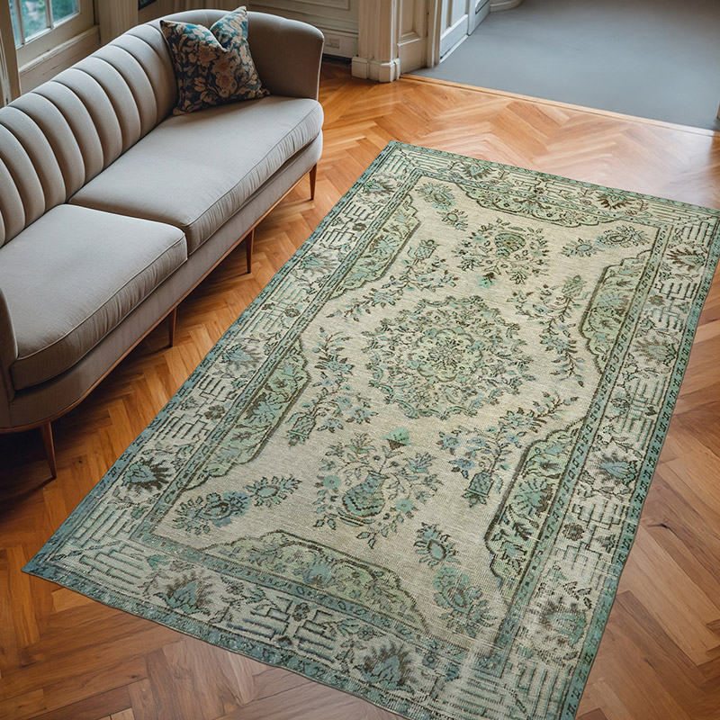 El Oyması Boyalı Halı - 178 cm x 289 cm - K0062382
