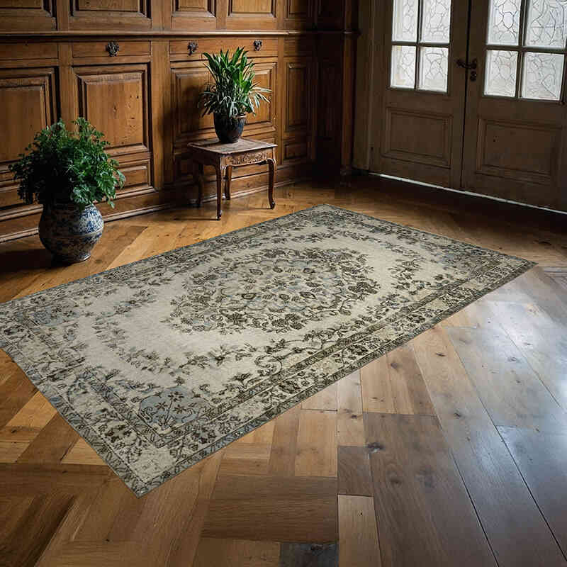 Alfombra Tallada a Mano Sobre Teñida - 160 cm x 265 cm - K0062399