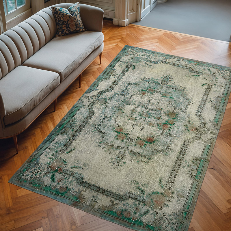 Alfombra Tallada a Mano Sobre Teñida - 189 cm x 296 cm - K0062400