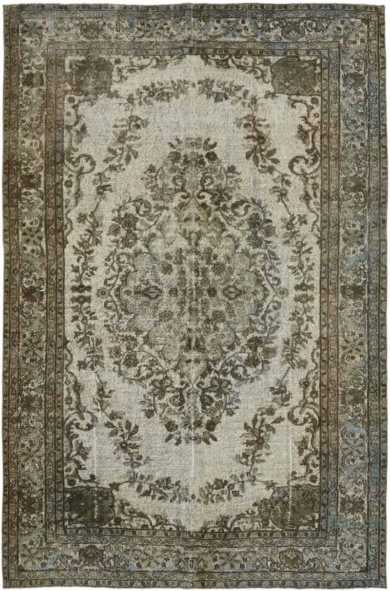Hand Carved Over-Dyed Rug - 6' 4" x 9' 5" (76" x 113") - K0062401