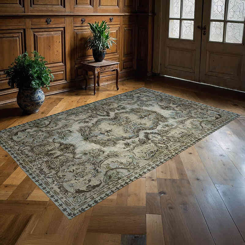 Alfombra Tallada a Mano Sobre Teñida - 173 cm x 267 cm - K0062404