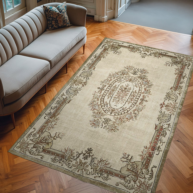 El Oyması Boyalı Halı - 194 cm x 307 cm - K0062410