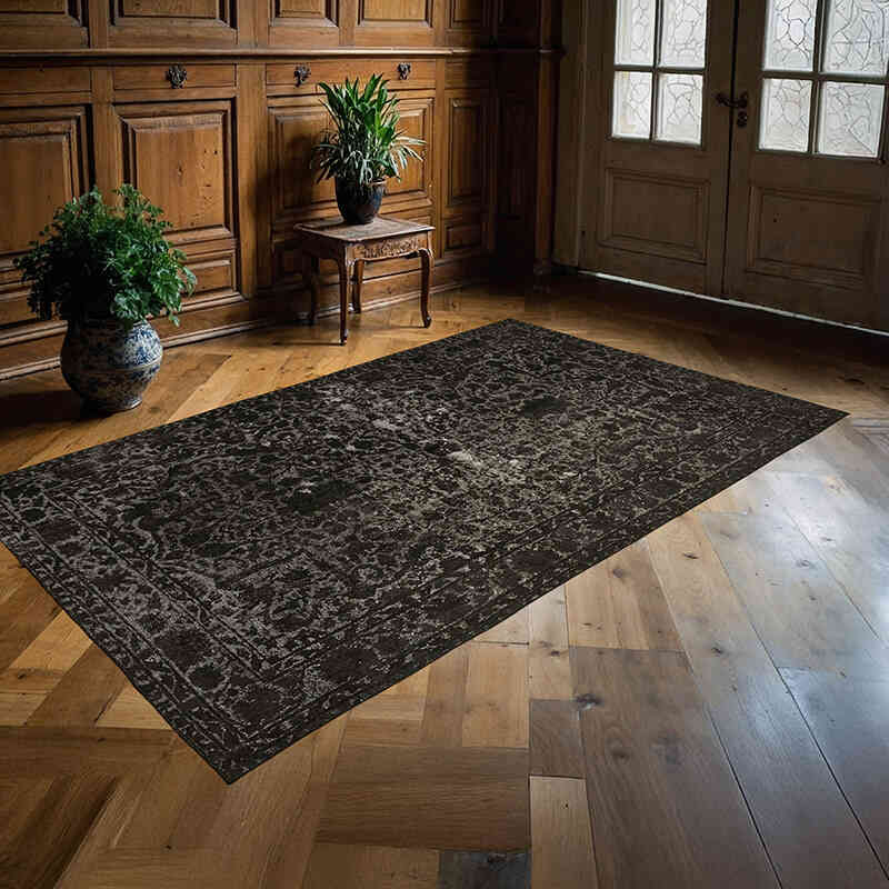 Alfombra Tallada a Mano Sobre Teñida - 165 cm x 267 cm - K0062415