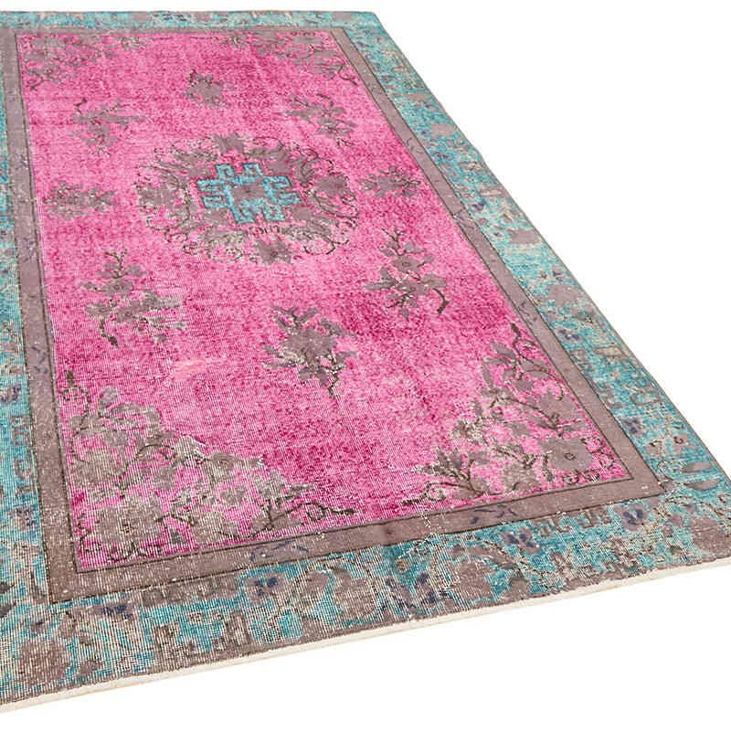 Hand Carved Over-Dyed Rug - 5' 4" x 8' 7" (64" x 103") - K0062421
