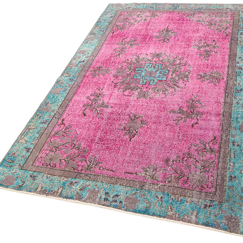 Hand Carved Over-Dyed Rug - 5' 4" x 8' 7" (64" x 103") - K0062421