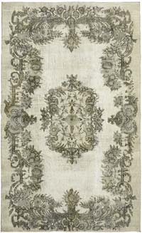 Hand Carved Over-Dyed Rug - 5' 4" x 8' 7" (64" x 103")