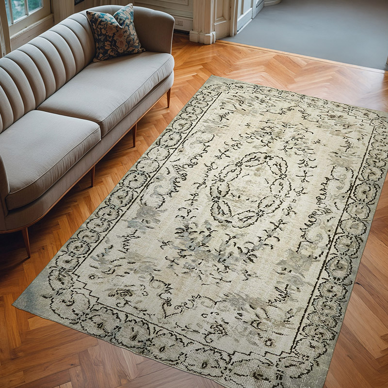 Hand Carved Over-Dyed Rug - 6'  x 9' 3" (72" x 111") - K0062436