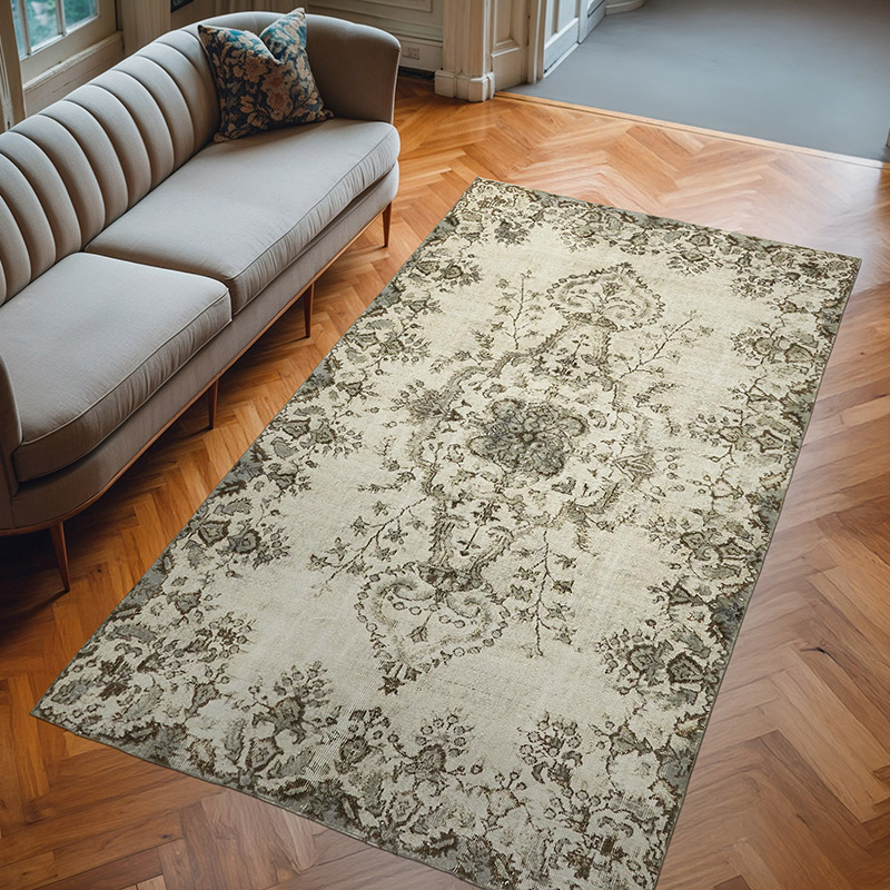 Alfombra Tallada a Mano Sobre Teñida - 159 cm x 278 cm - K0062438
