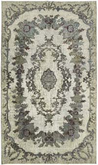 Mavi El Oyması Boyalı Halı - 164 cm x 270 cm