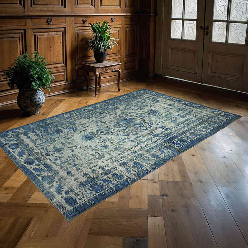 Alfombra Tallada a Mano Sobre Teñida - 173 cm x 268 cm - K0062450