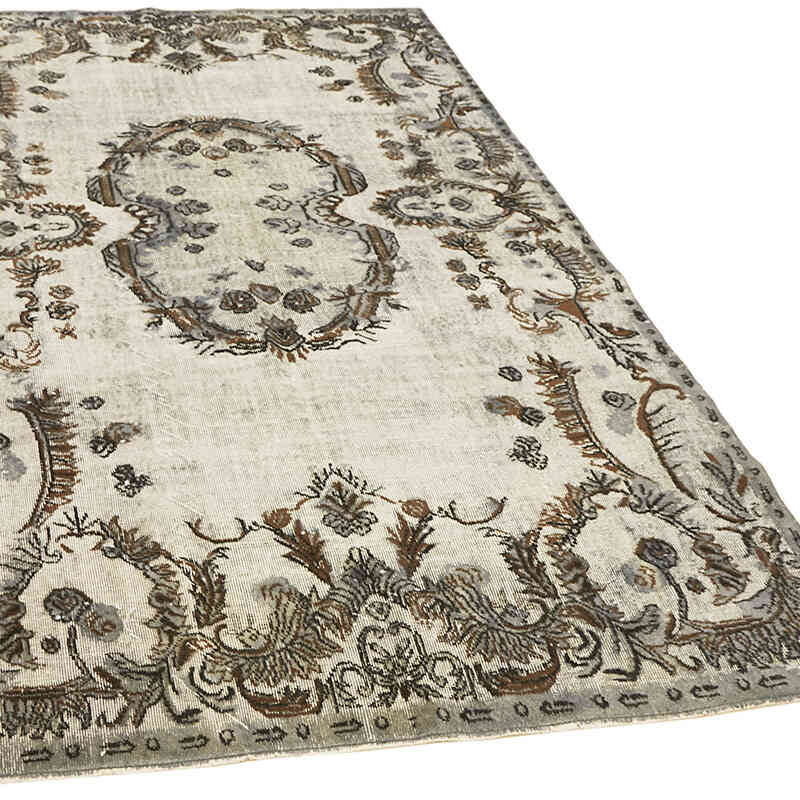 Hand Carved Over-Dyed Rug - 6' 7" x 10' 4" (79" x 124") - K0062457