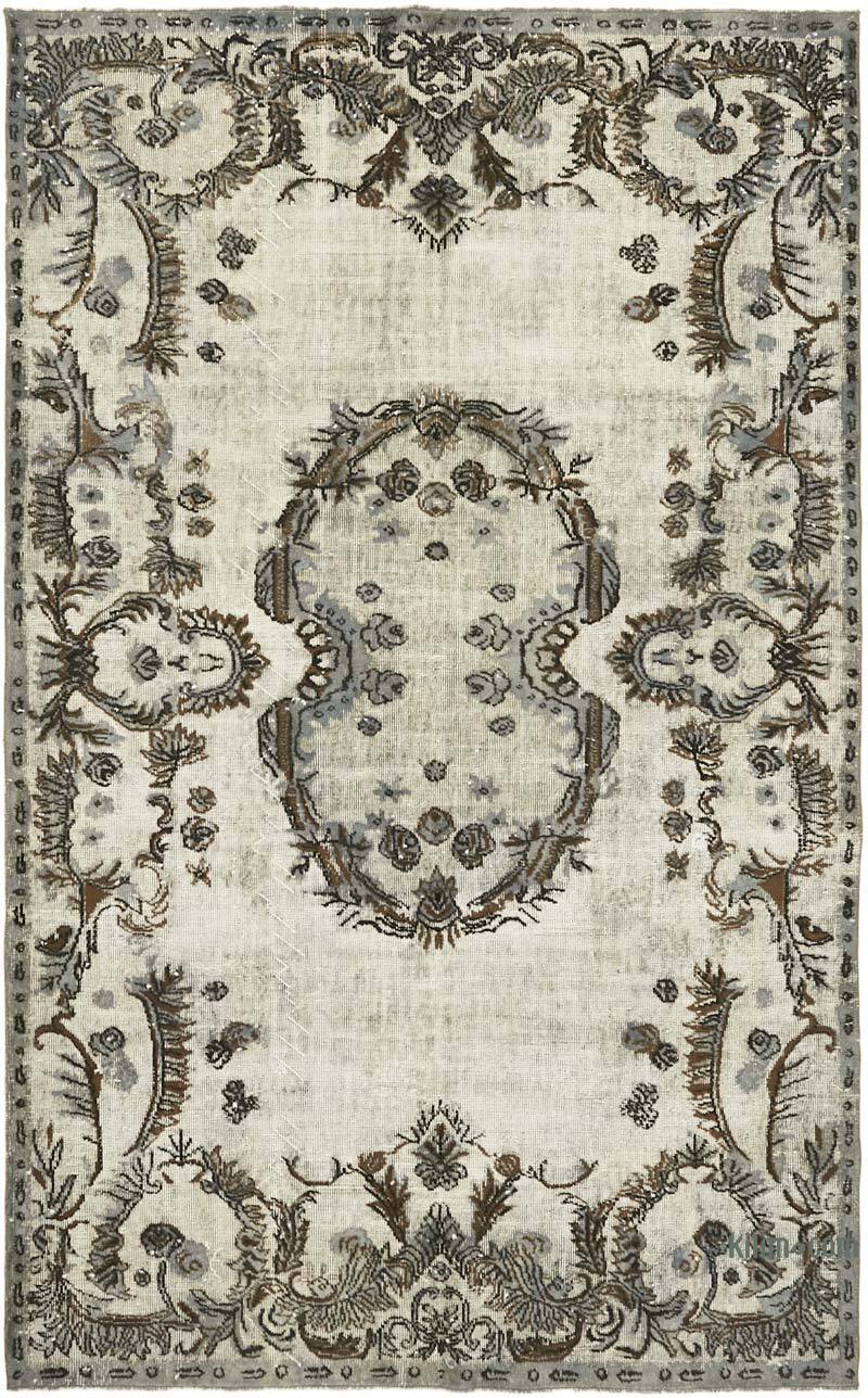Hand Carved Over-Dyed Rug - 6' 7" x 10' 4" (79" x 124") - K0062457