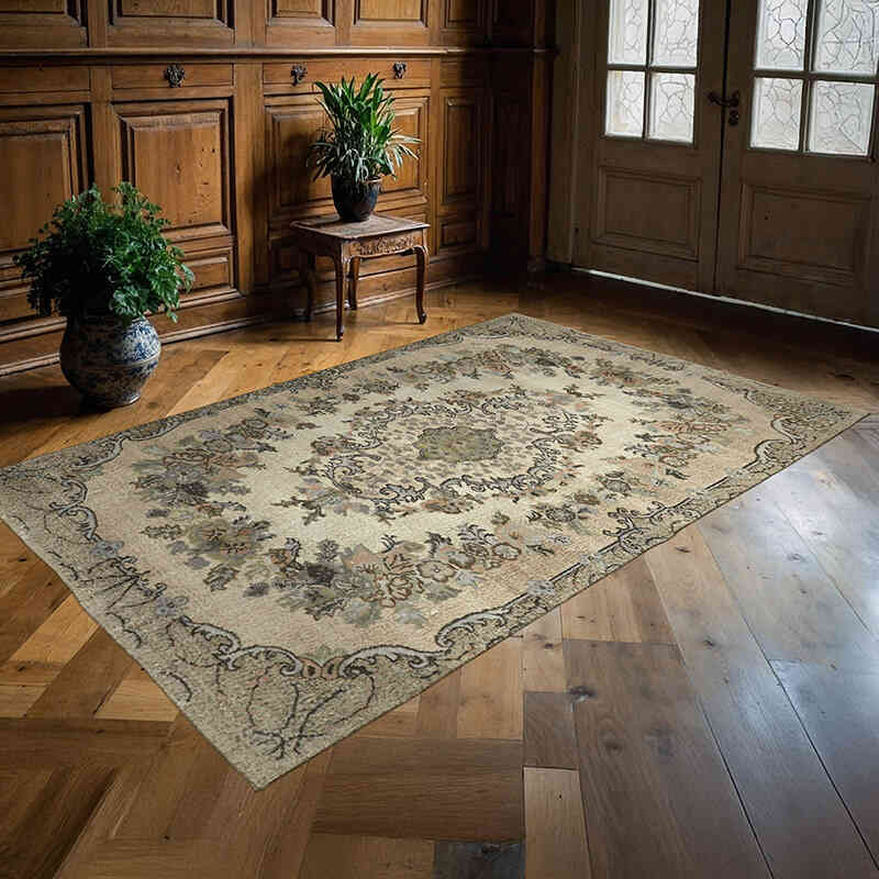 Hand Carved Over-Dyed Rug - 5' 8" x 8' 7" (68" x 103") - K0062459