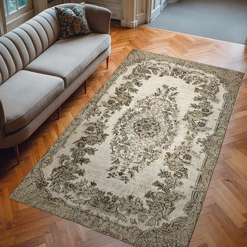 Alfombra Tallada a Mano Sobre Teñida - 171 cm x 283 cm - K0062469