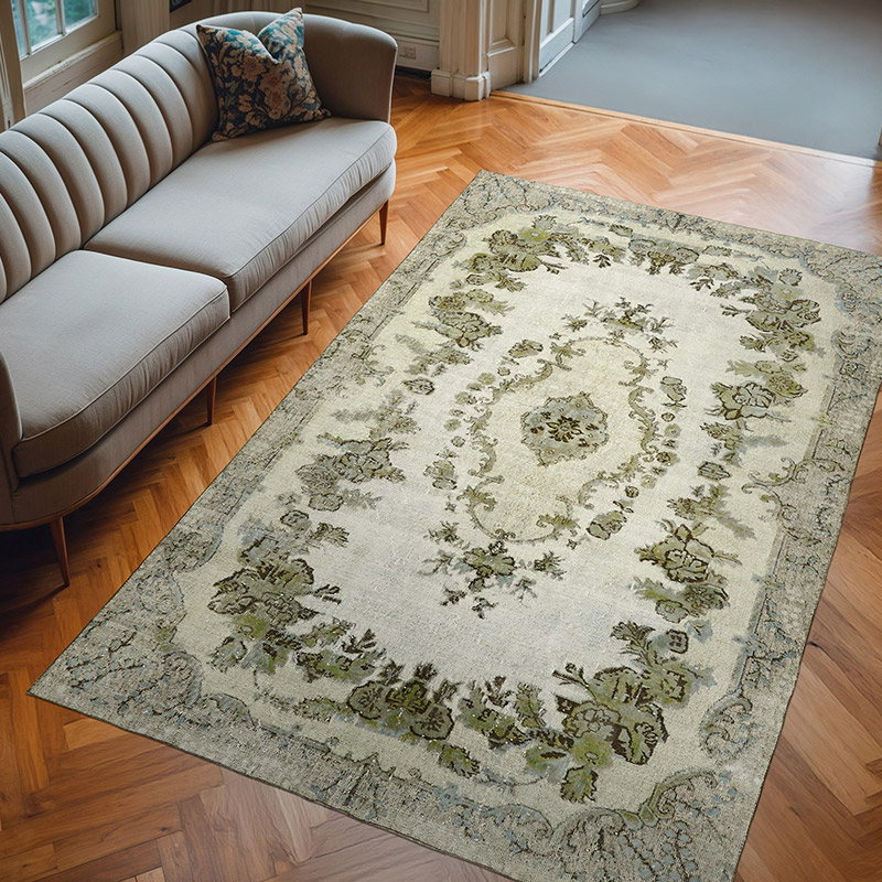 El Oyması Boyalı Halı - 206 cm x 318 cm - K0062471