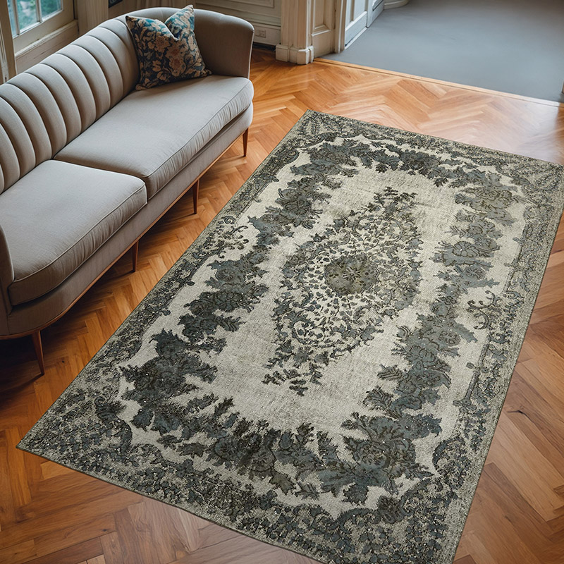 Alfombra Tallada a Mano Sobre Teñida - 181 cm x 288 cm - K0062473