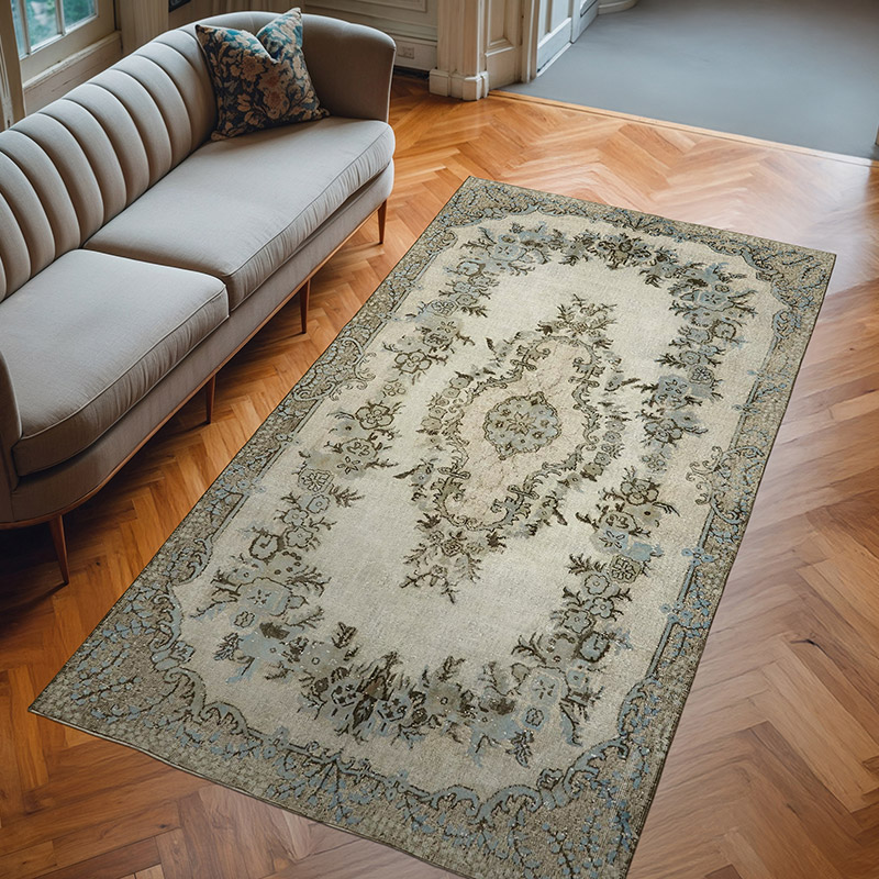 Alfombra Tallada a Mano Sobre Teñida - 177 cm x 320 cm - K0062475