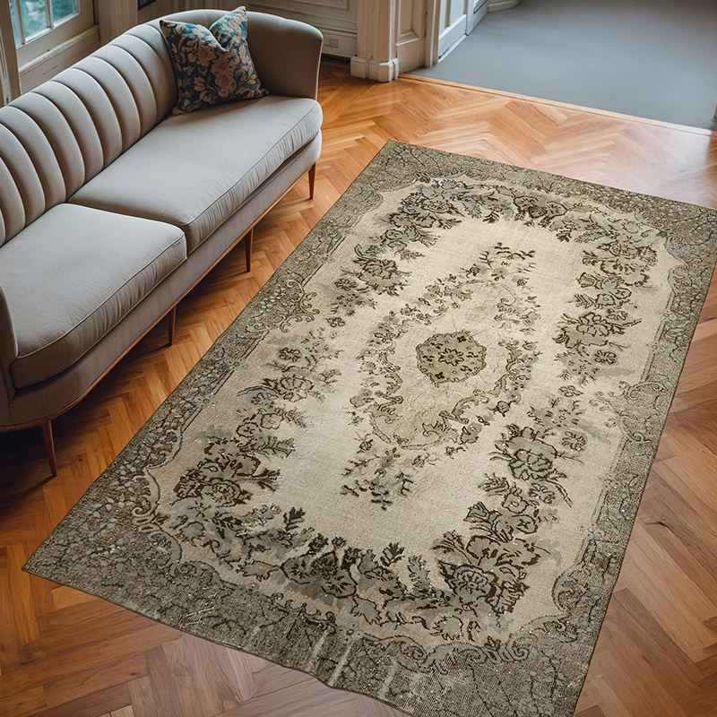 El Oyması Boyalı Halı - 186 cm x 292 cm - K0062477