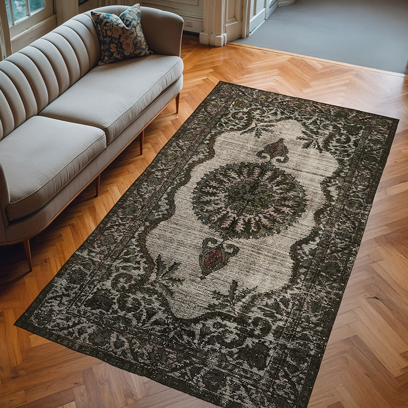 El Oyması Boyalı Halı - 175 cm x 302 cm - K0062482