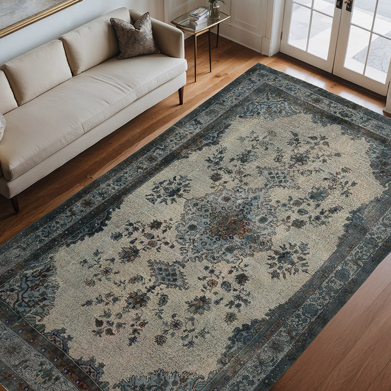 El Oyması Boyalı Halı - 203 cm x 324 cm - K0062484