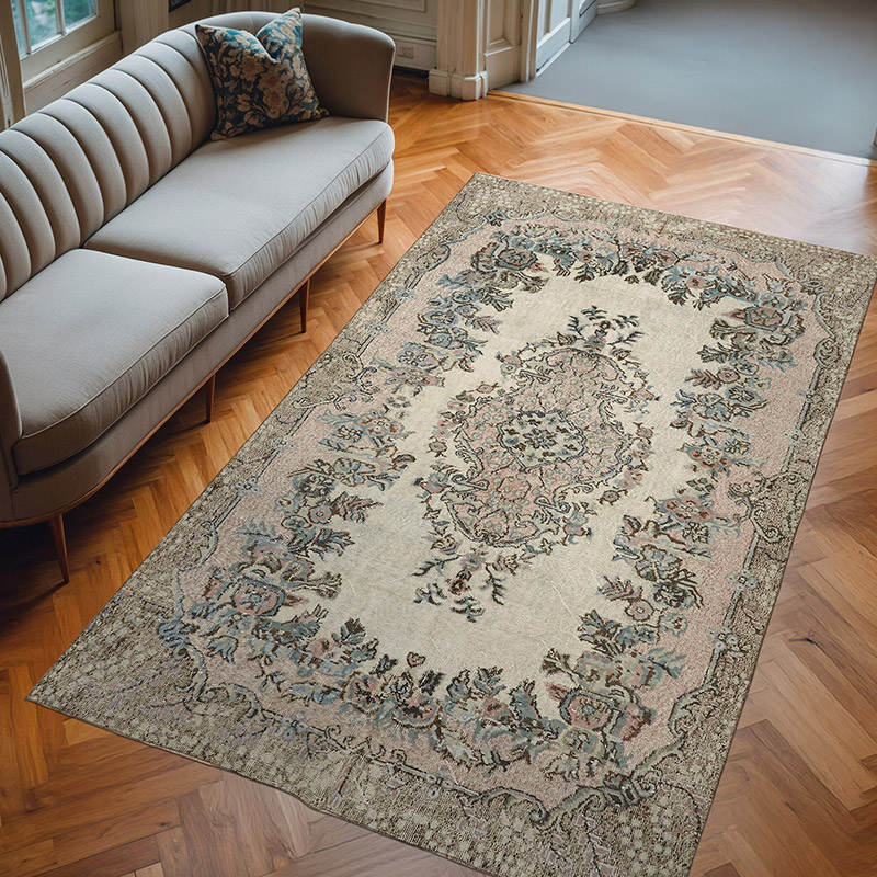 Hand Carved Over-Dyed Rug - 5' 11" x 9' 8" (71" x 116") - K0062487