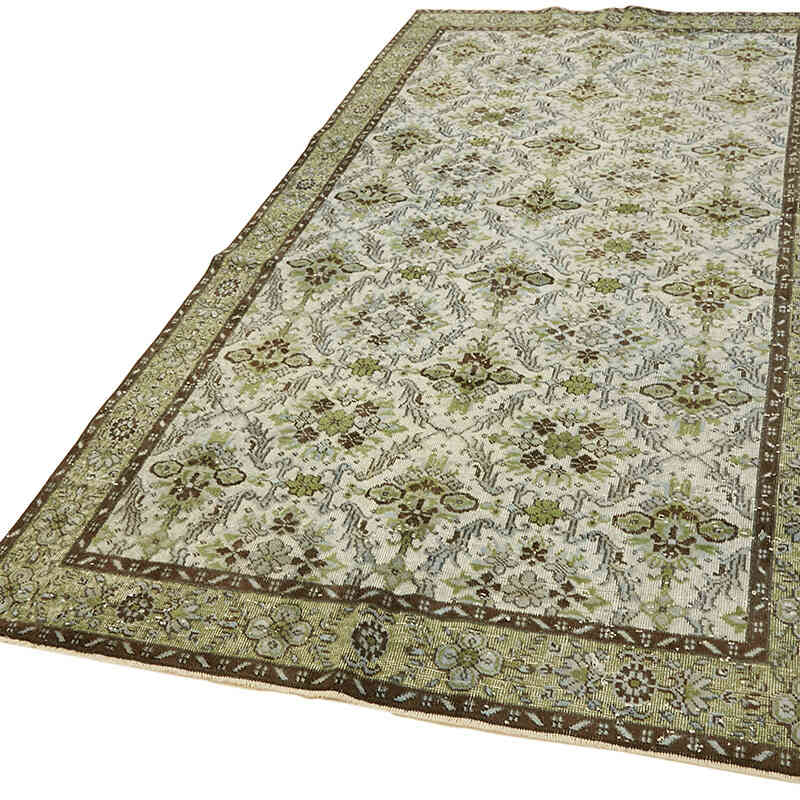 Azul Alfombra Tallada a Mano Sobre Teñida - 163 cm x 306 cm - K0062489