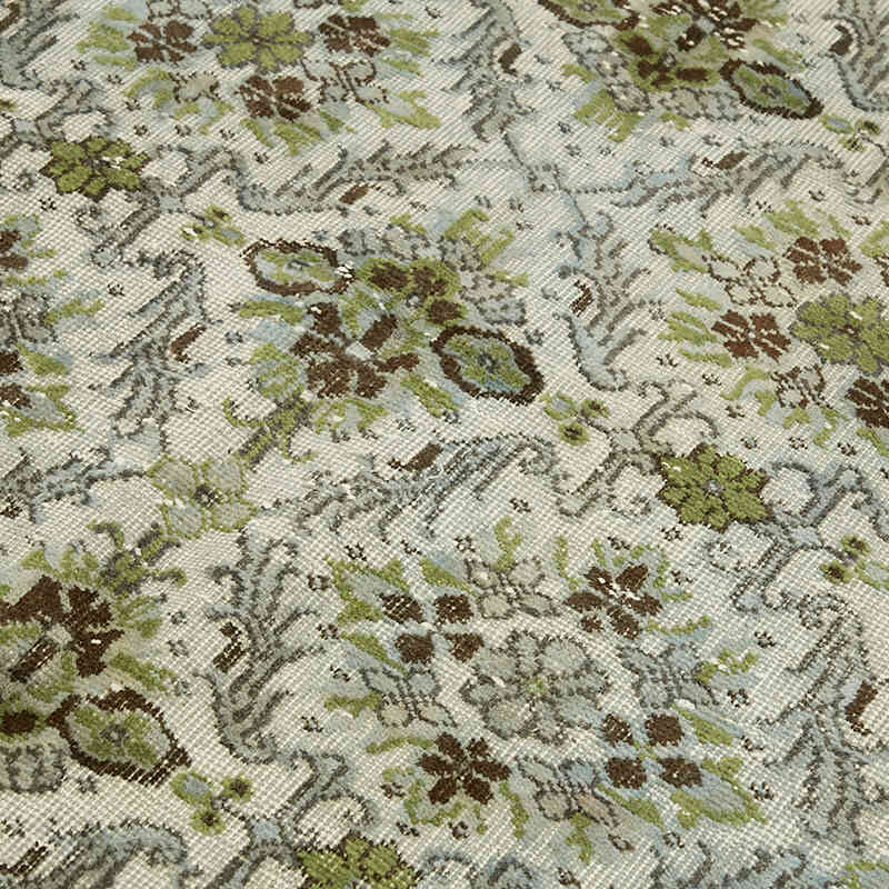 Azul Alfombra Tallada a Mano Sobre Teñida - 163 cm x 306 cm - K0062489