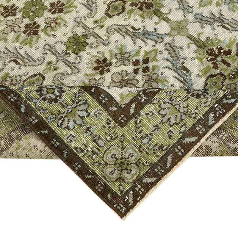 Azul Alfombra Tallada a Mano Sobre Teñida - 163 cm x 306 cm - K0062489