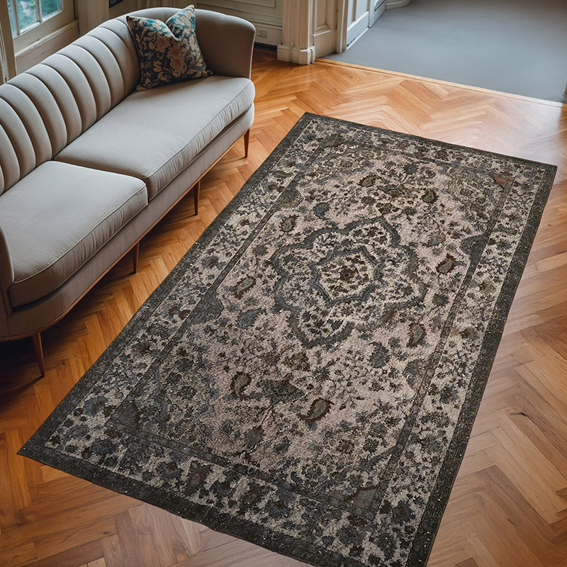 El Oyması Boyalı Halı - 176 cm x 298 cm - K0062493