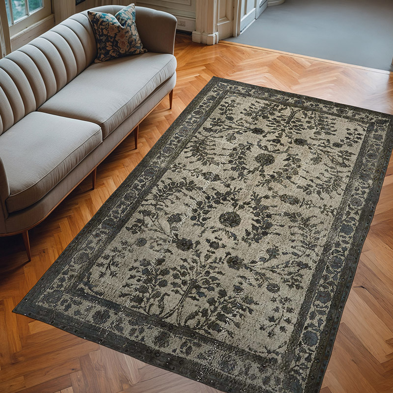 Hand Carved Over-Dyed Rug - 6'  x 9' 5" (72" x 113") - K0062495