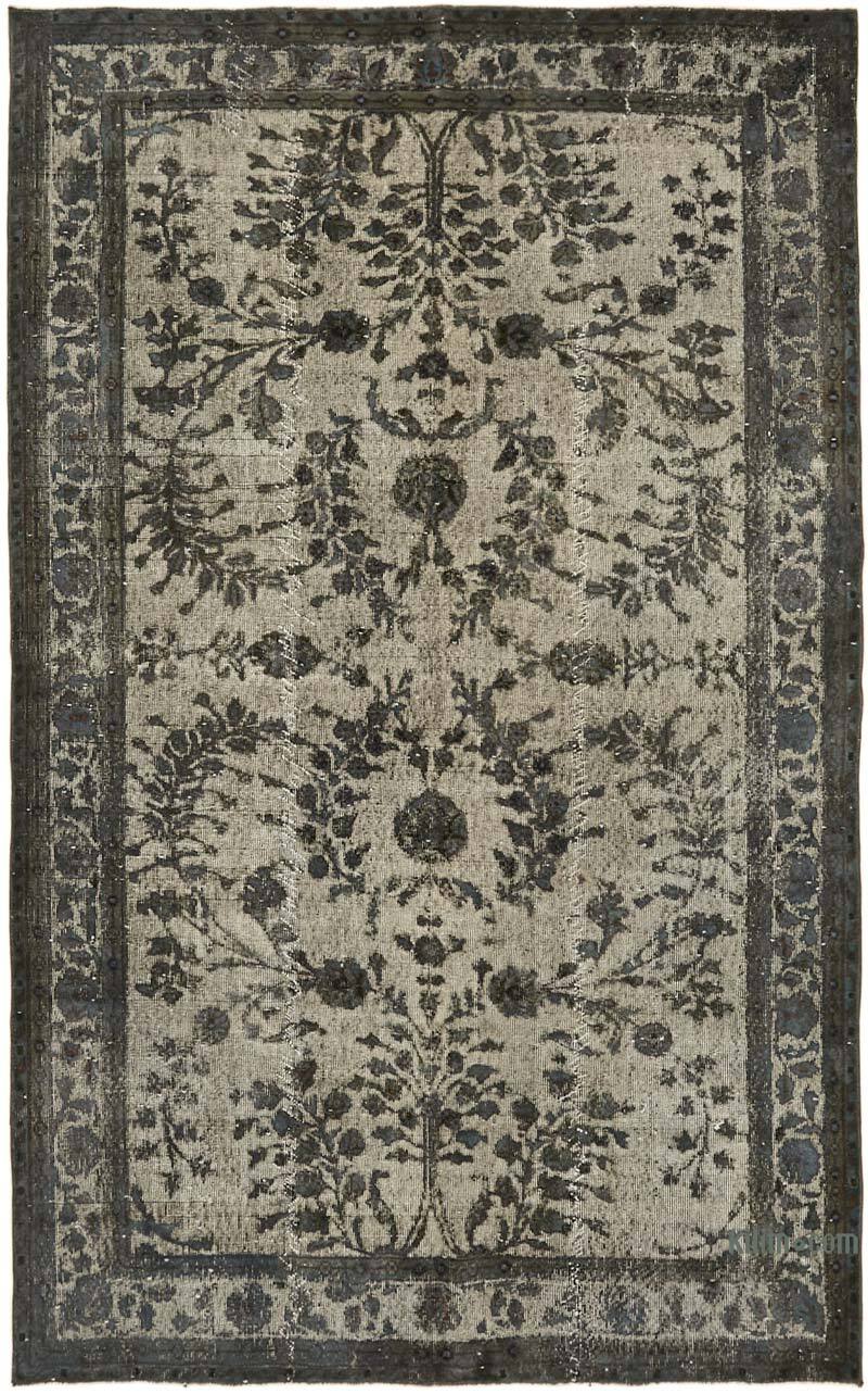 Hand Carved Over-Dyed Rug - 6'  x 9' 5" (72" x 113") - K0062495